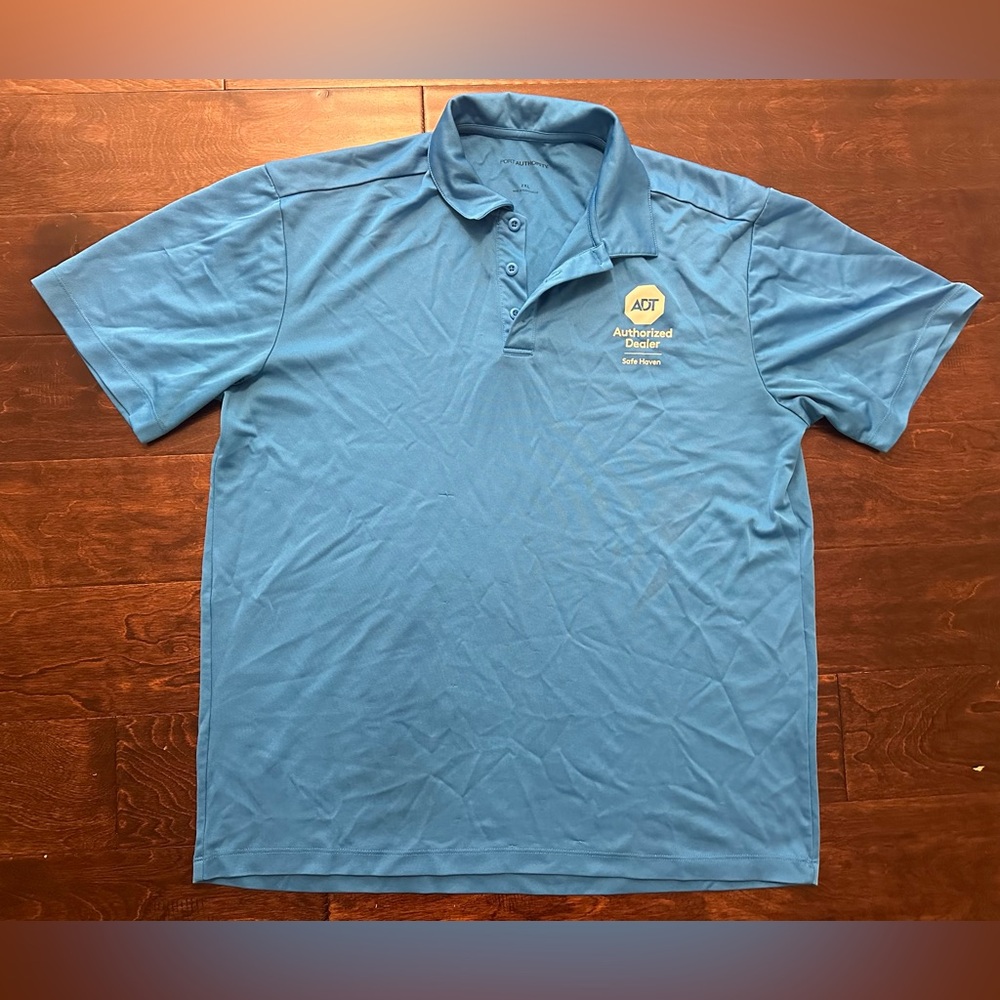 Men’s ADT Authorized Dealer Employee Blue Performance Polo Shirt- Size 2XL